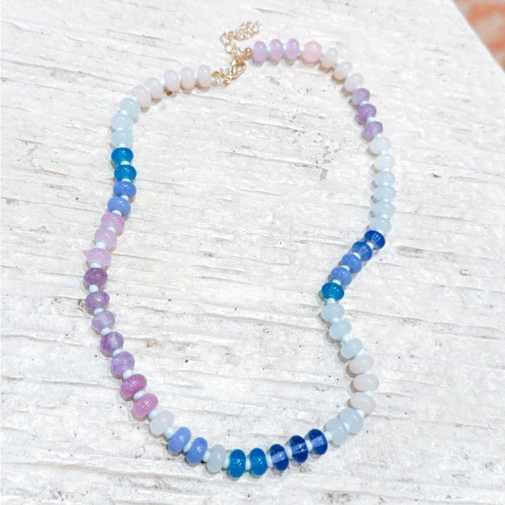 bohemian beaded necklace A405 - Picture 2 of 3
